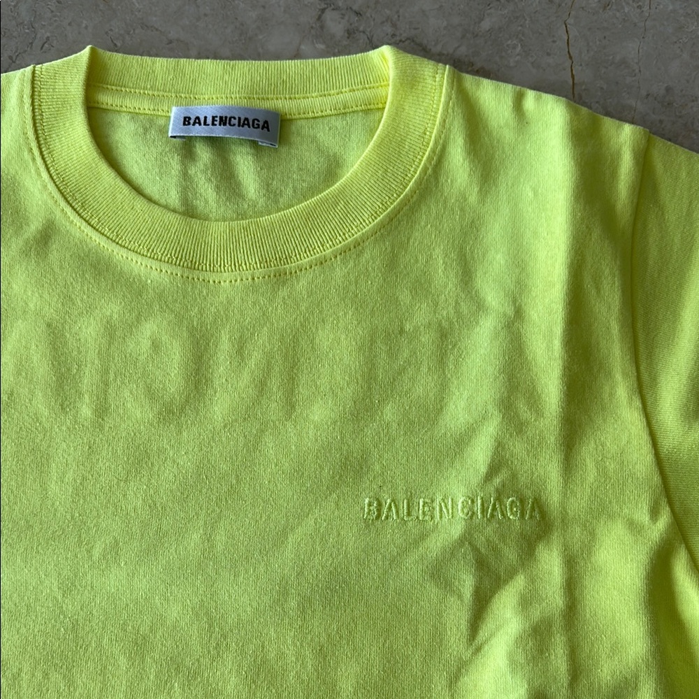 Balenciaga Yellow Short Sleeve Tee - Picture 4 of 5